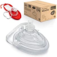 AIESI® Pocket Mask máscara de emergencia profesional para respiración boca a boca con válvula unidireccional y filtro…